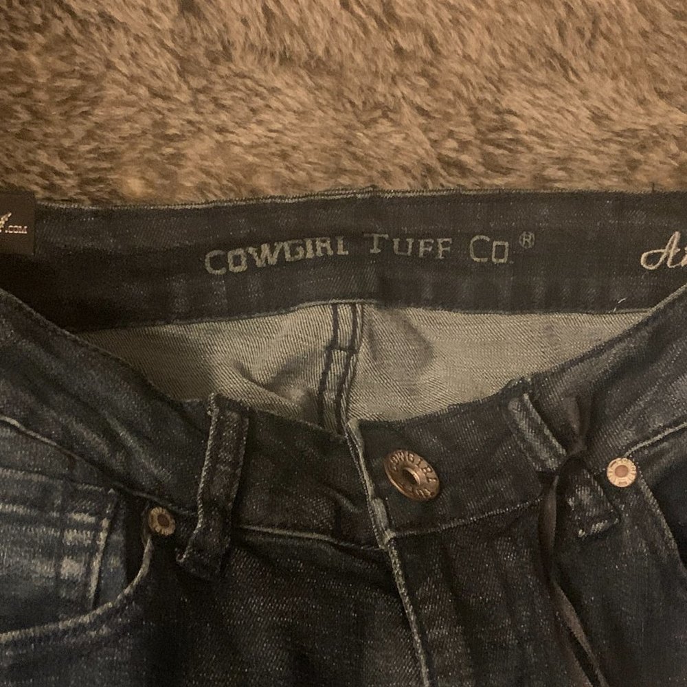 Cowgirl Tuff 'Aztec Flare' Mid Rise Flare Jean  - 28x32 - Picture 8 of 13